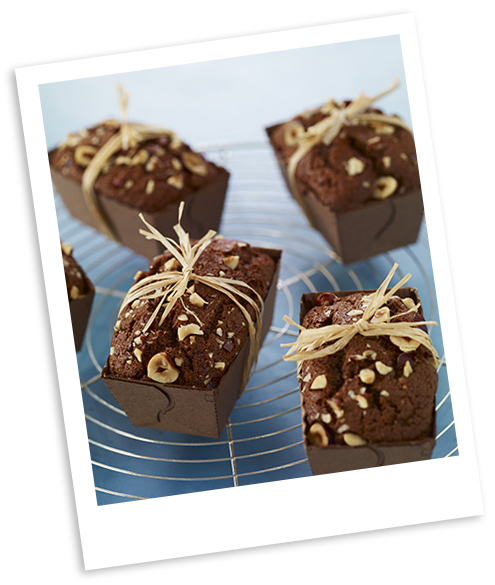 Mini cakes chocolat noisettes